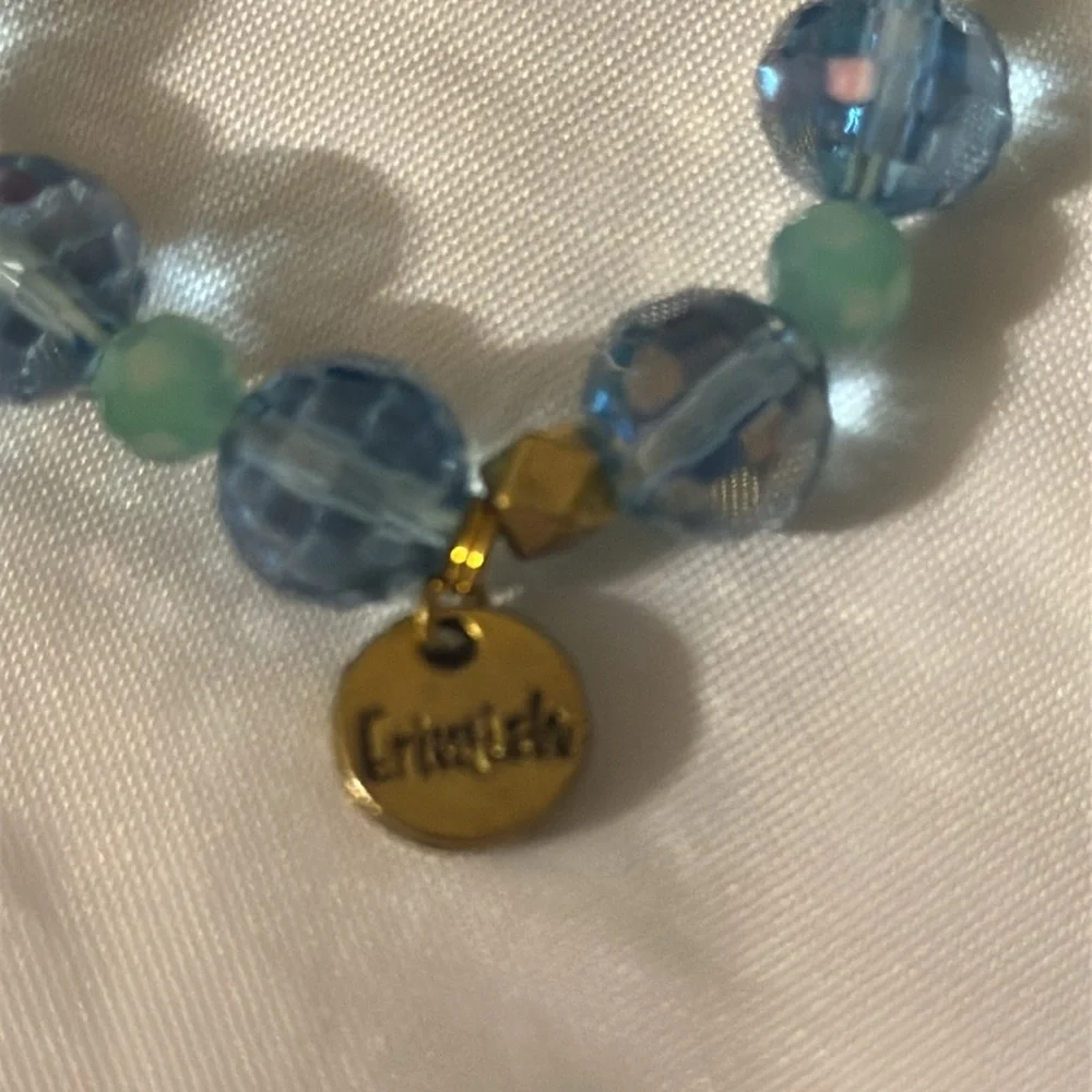 Erimish stretch bead bracelet blue green RARE Baby Size in Women’s Style